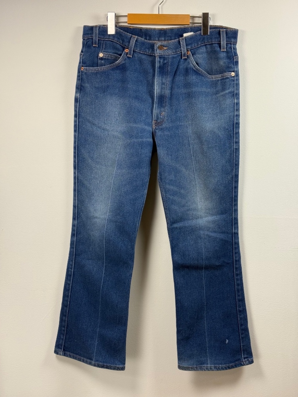 Vintage orange tab Levis 517 men Bootcut Jeans size W38 L30 made in usa